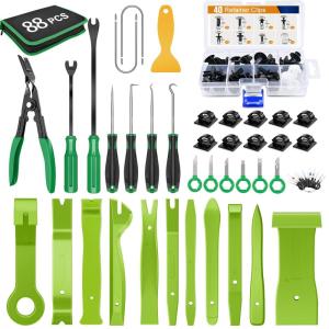 imageGOOACC 165pcs Door Lock Rod Clips Tailgate Handle Rod Lock Pawl Handle Rod End Retainer Assortment Fits 532quot Rod for Chevy Silverado for GMC Sierra for GM Trucks Ford Chrysler Toyota Mazda88Pcs Clips Removal Kit Green