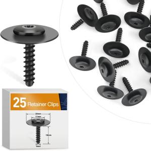 imageGOOACC License Plate Screw Kit Stainless Steel Screws with Nylon Nuts for Fastening Front and Back License Plates on Cars SUVs Trucks 3907444 15614745 4755299 Set of 1025Pcs 4mm Screw