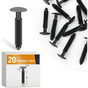 imageGOOACC License Plate Screw Kit Stainless Steel Screws with Nylon Nuts for Fastening Front and Back License Plates on Cars SUVs Trucks 3907444 15614745 4755299 Set of 1020Pcs 75mm Clips