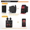 imageGOOACC 6 Pack Rocker Switches with Night Glow Stickers 5 PIN SPST Rocker Switches with Red Backlit 12V 24V Toggle Switches for Cars Trucks RVs Boats Auto Motorcycles2 Years WarrantyRed