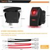 imageGOOACC 6 Pack Rocker Switches with Night Glow Stickers 5 PIN SPST Rocker Switches with Red Backlit 12V 24V Toggle Switches for Cars Trucks RVs Boats Auto Motorcycles2 Years WarrantyRed