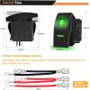 imageGOOACC 6 Pack Rocker Switches with Night Glow Stickers 5 PIN SPST Rocker Switches with Red Backlit 12V 24V Toggle Switches for Cars Trucks RVs Boats Auto Motorcycles2 Years WarrantyGreen