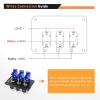 imageGOOACC Heavy Duty Rocker Toggle 15A 250V 20A 125V SPST 2Pin ON Off Switch Metal Bat Waterproof Boot Cap Cover5 Pack 2 Years Warranty3Gang Switch Panel Blue