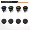 imageGOOACC 12PCS Round Toggle LED Switch DC12V 20A Rocker SPST Switch On Off Control Blue Green Yellow Red for Cars Trucks Boats RVs 2 Years Warranty12Pcs Switch