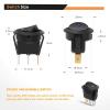 imageGOOACC 12PCS Round Toggle LED Switch DC12V 20A Rocker SPST Switch On Off Control Blue Green Yellow Red for Cars Trucks Boats RVs 2 Years Warranty12Pcs Switch