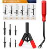 imageGOOACC 122Pcs Plastic Rivet Gun Set with Fastener Remover Pop Rivet Assortment  for All Plastic Rivets Safe Metal or Plastic Clips Removal for Installing and Removing Car Door Upholstery