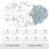 image:imageGOOACC 12 Inch Rope Light PStyle Mounting Clips with Pan Head Phillips Stainless Steel Screws for Wire Management 100 Pack Clips and 100Pcs Screws12 Inch Clips 100Pcs