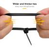 image:imageGOOACC Heavy Duty 8 Inch Ultra Strong Plastic MultiPurpose Cable Zip Ties 100Pack Black