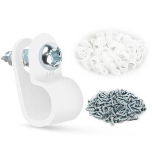 image:imageGOOACC 12 Inch Rope Light PStyle Mounting Clips with Pan Head Phillips Stainless Steel Screws for Wire Management 100 Pack Clips and 100Pcs Screws14 Inch Clips 50Pcs